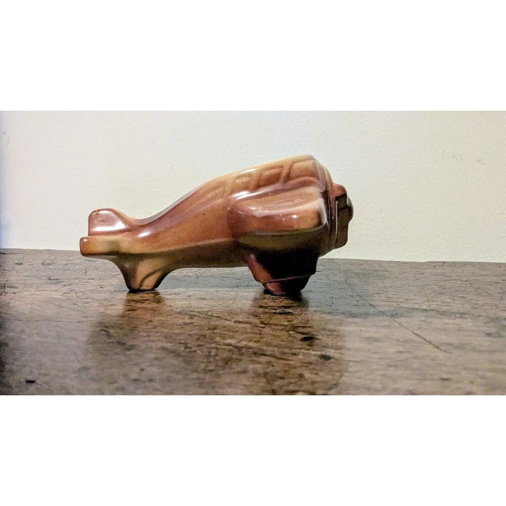 Vintage FAPCO Ceramic Fighter Plane Planter 1940s WWII Military Star Pottery